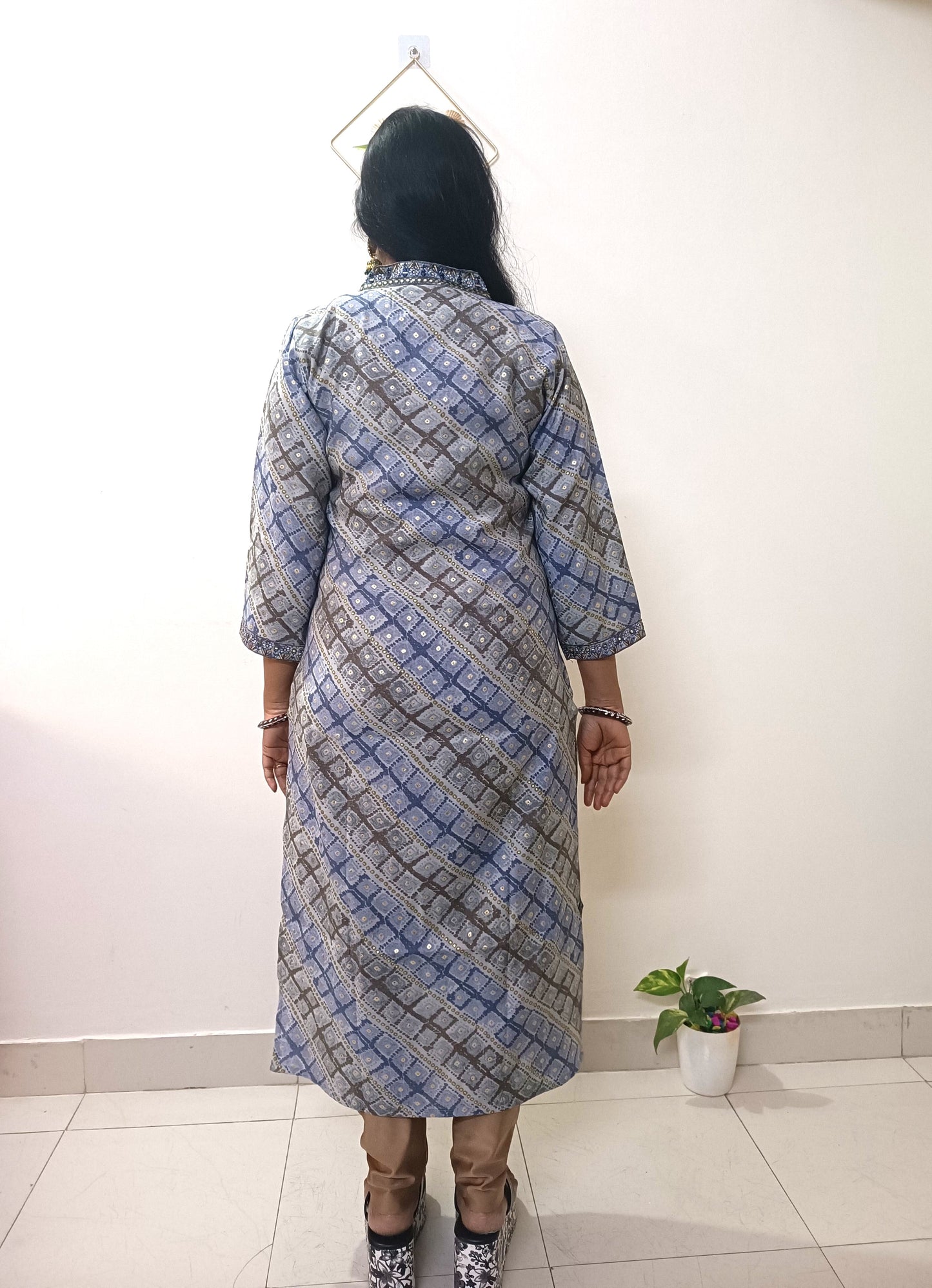 Modal Silk Bandhani Print Kurti