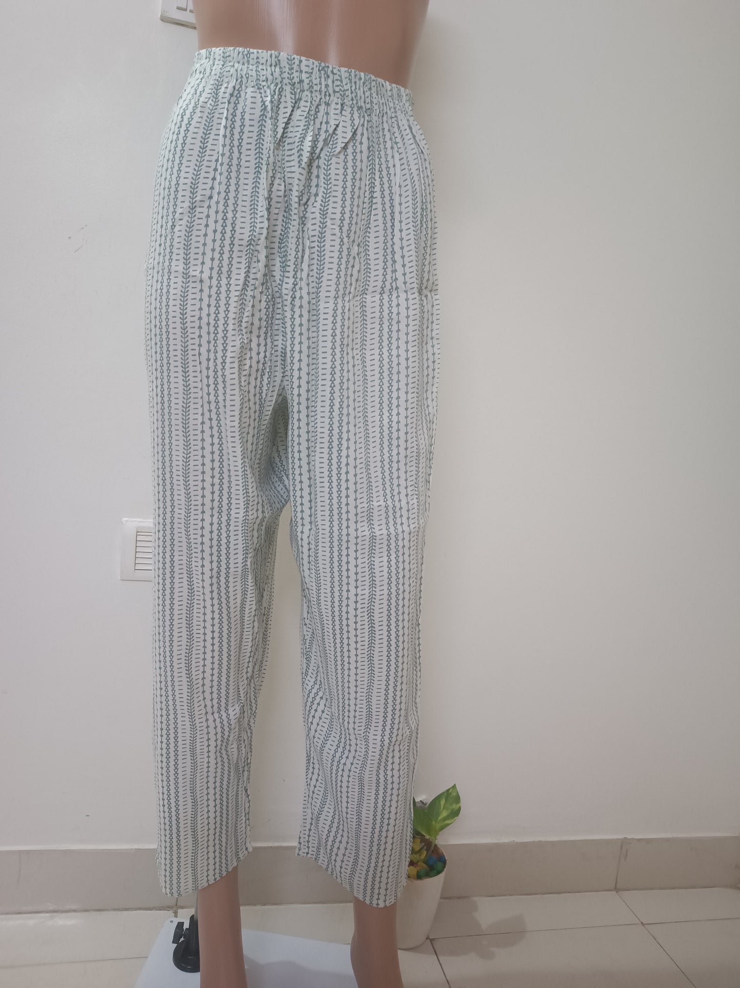 Aqua Blue V-Neck Straight Kurta with Pant