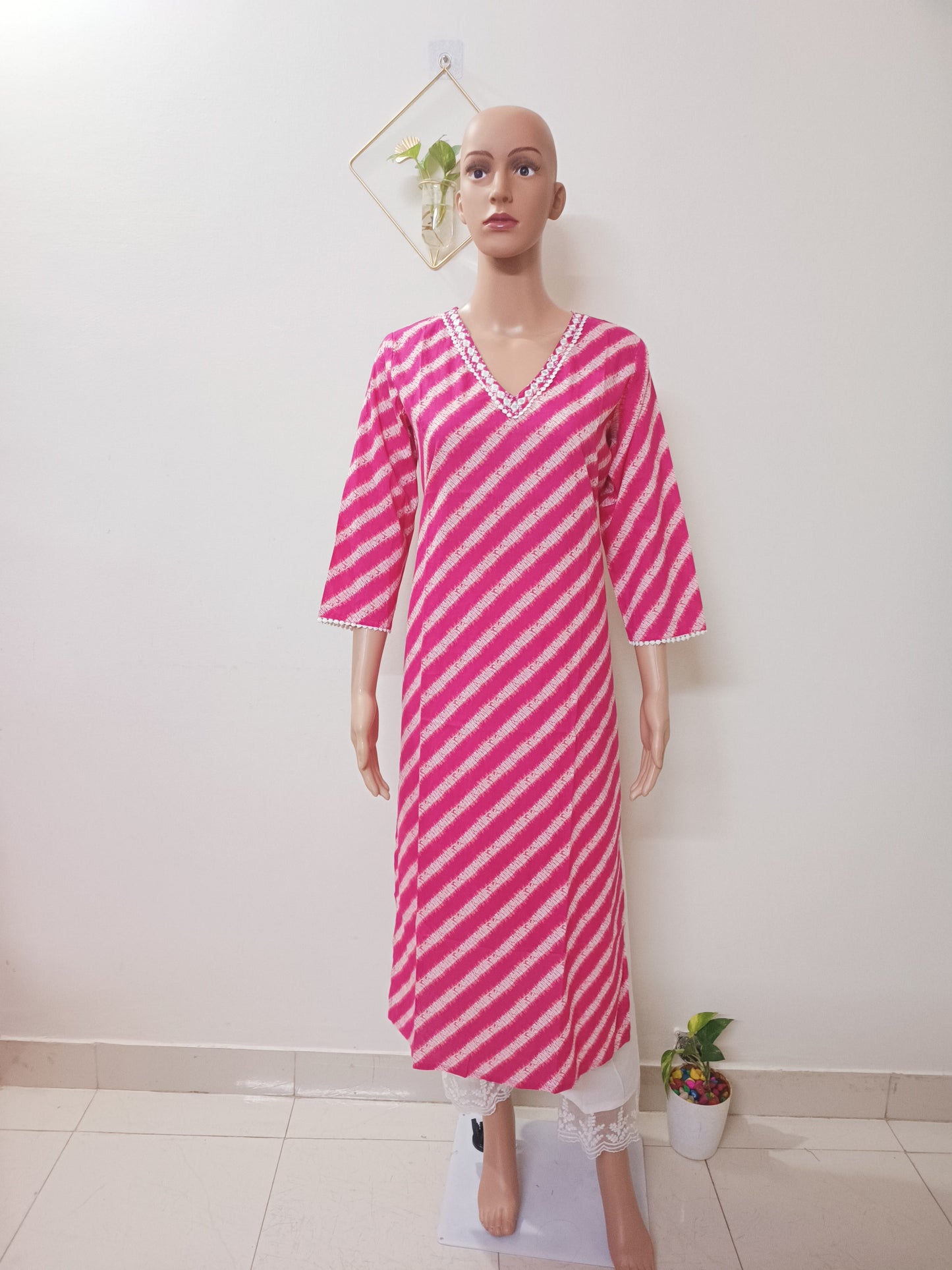 Cotton Shibori Straight Kurta