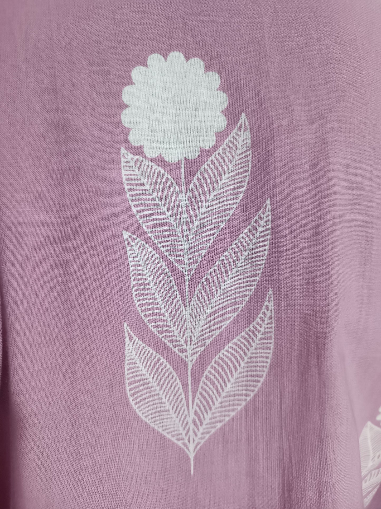 Cotton Embroidered A-Line Suit