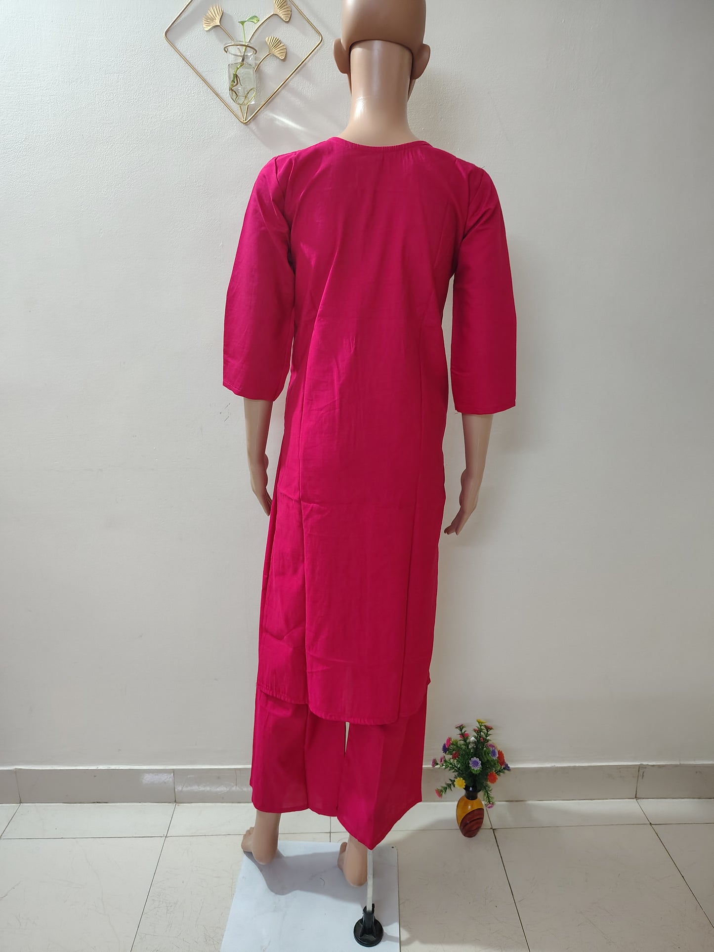 Rani Pink Embroidered Co-Ord Set for Women