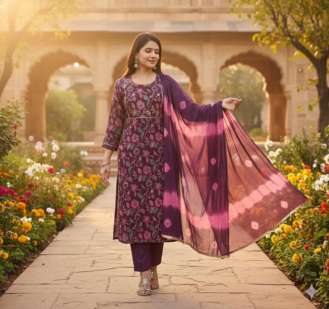 Modal Silk Kurta Set