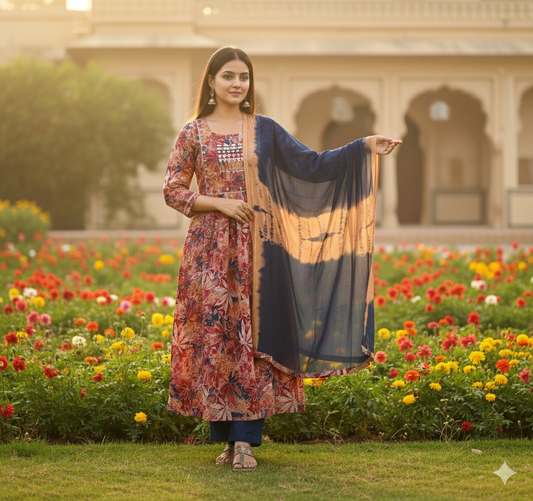 Nayra Modal silk Kurta  set