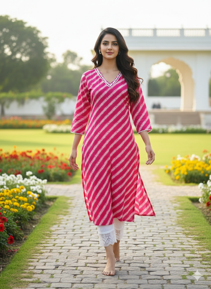 Cotton Shibori Straight Kurta
