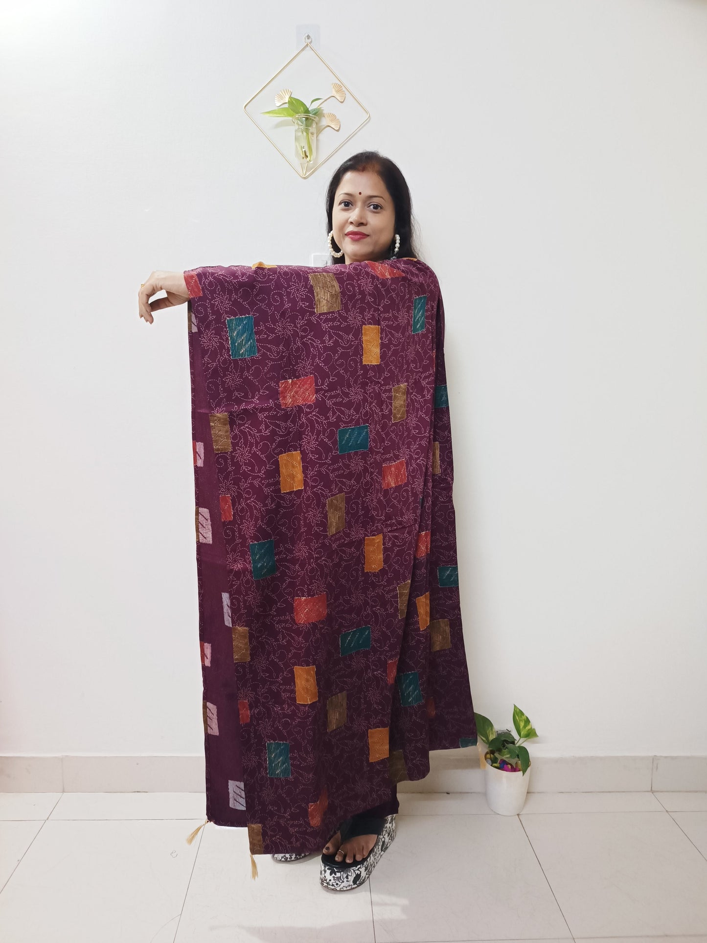 Gaji Silk Kurti pant Dupatta Pair