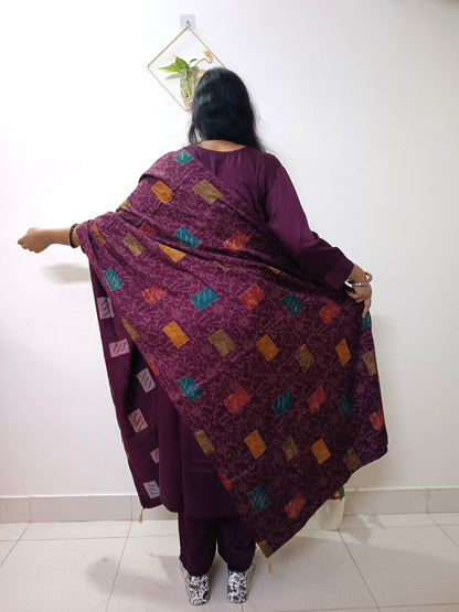 Gaji Silk Kurti pant Dupatta Pair