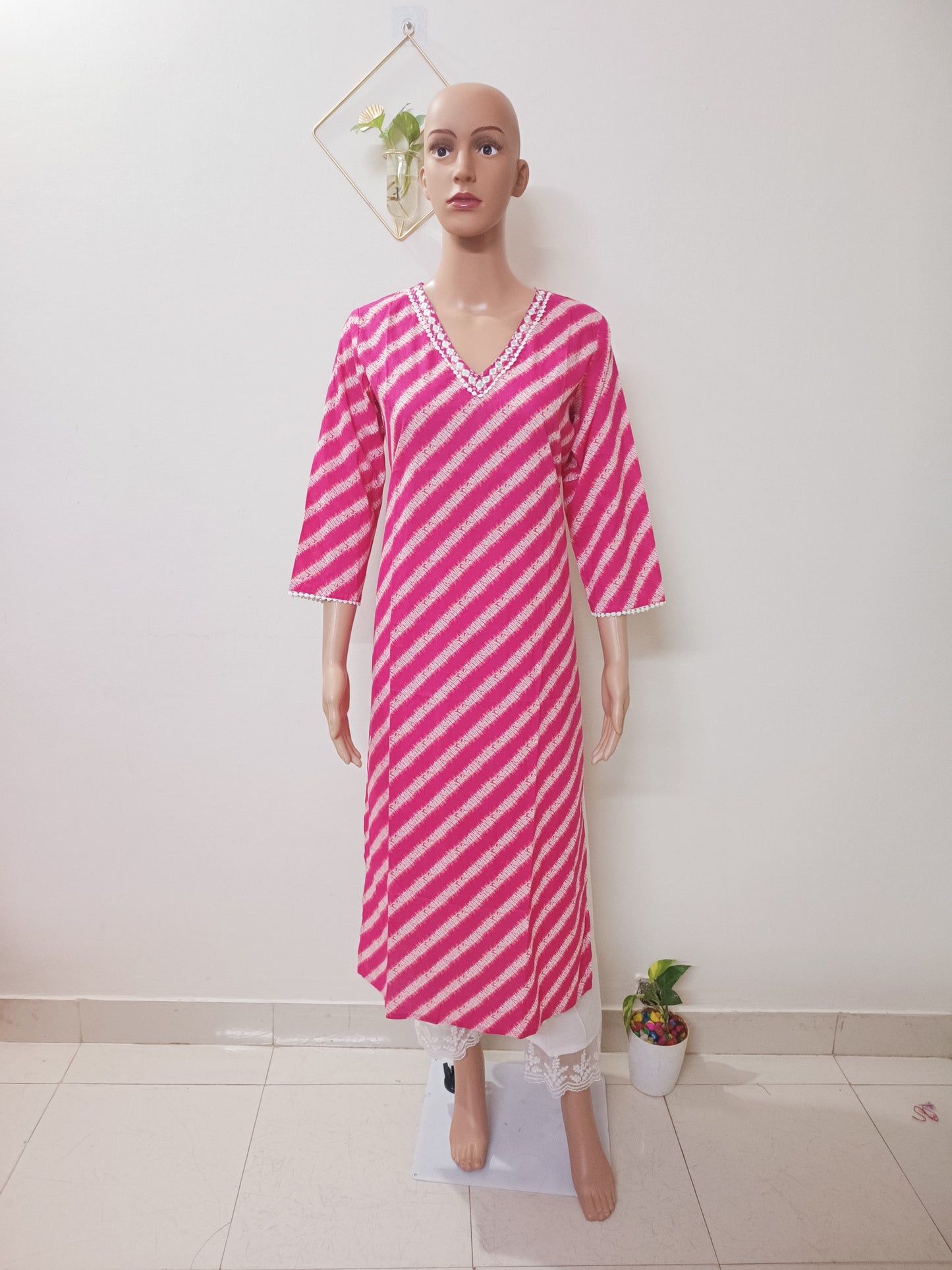 Cotton Shibori Straight Kurta