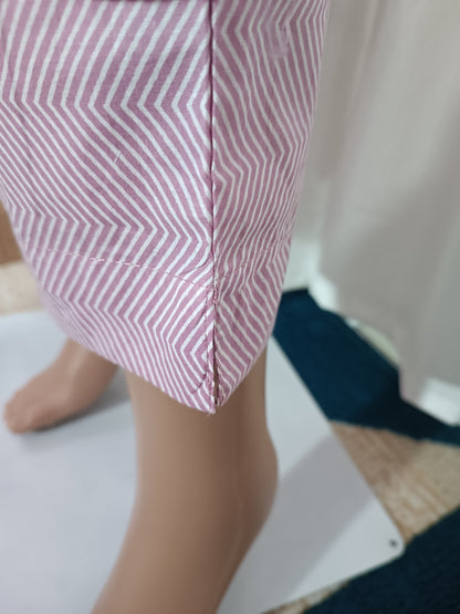 Cotton Embroidered A-Line Suit