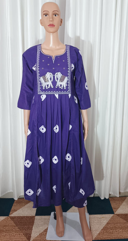 Elephant motif cotton suits