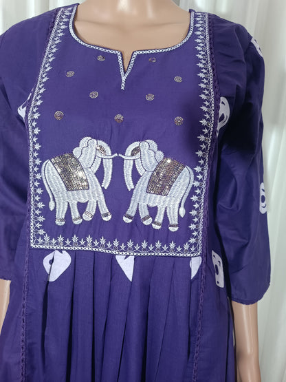Elephant motif cotton suits