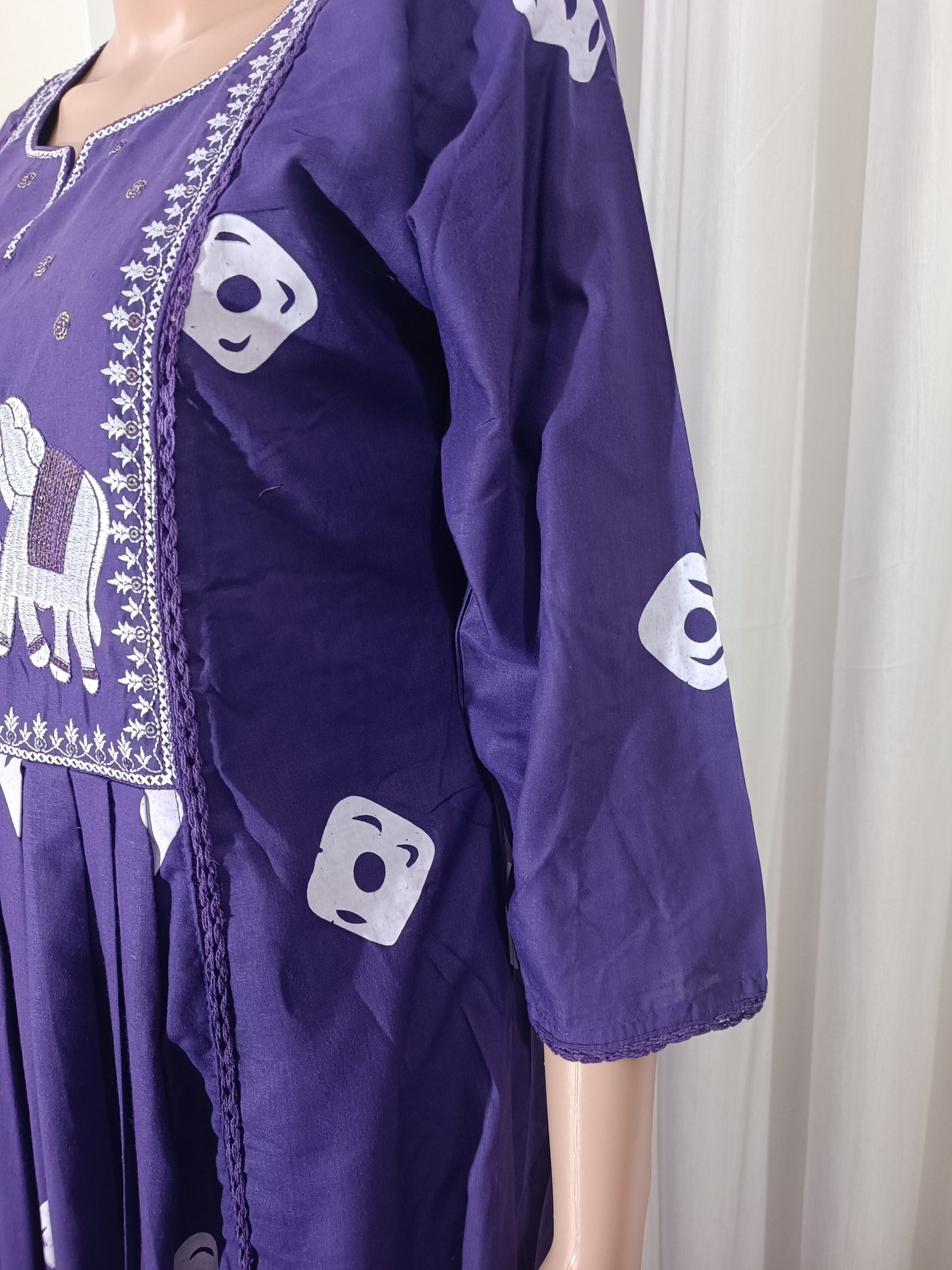 Elephant motif cotton suits