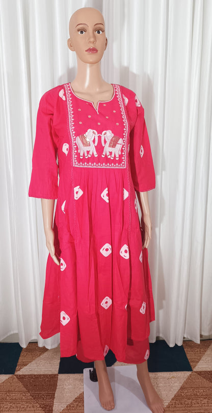 elephant motif cotton suits