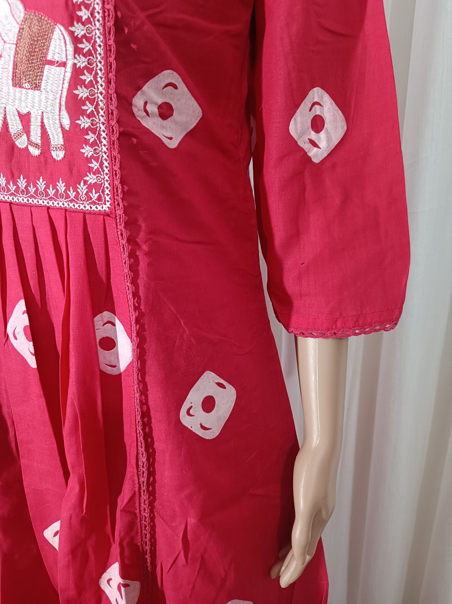 elephant motif cotton suits