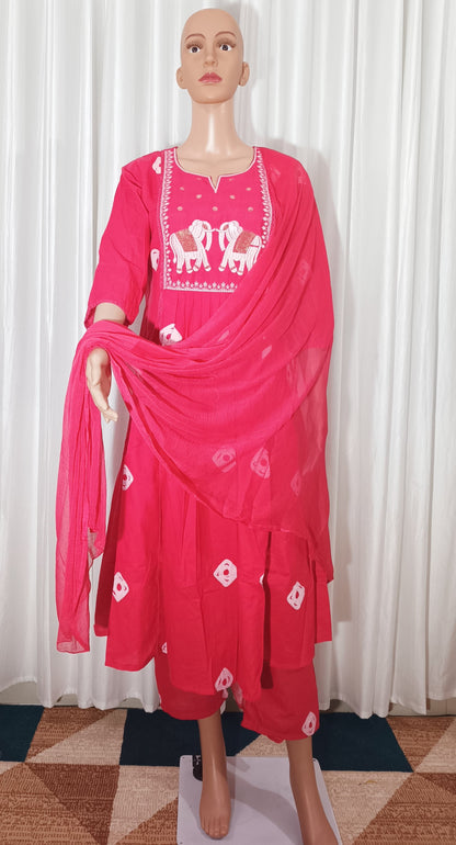 elephant motif cotton suits
