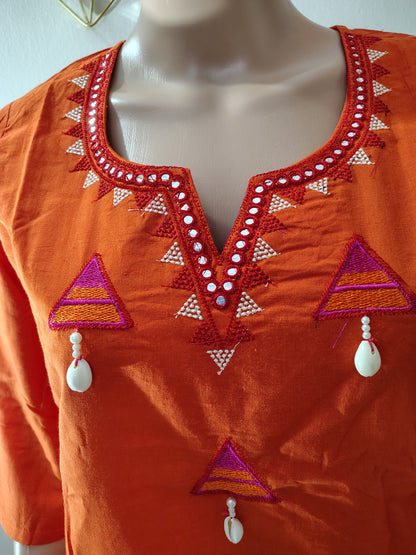 Embroidered Dupatta Set