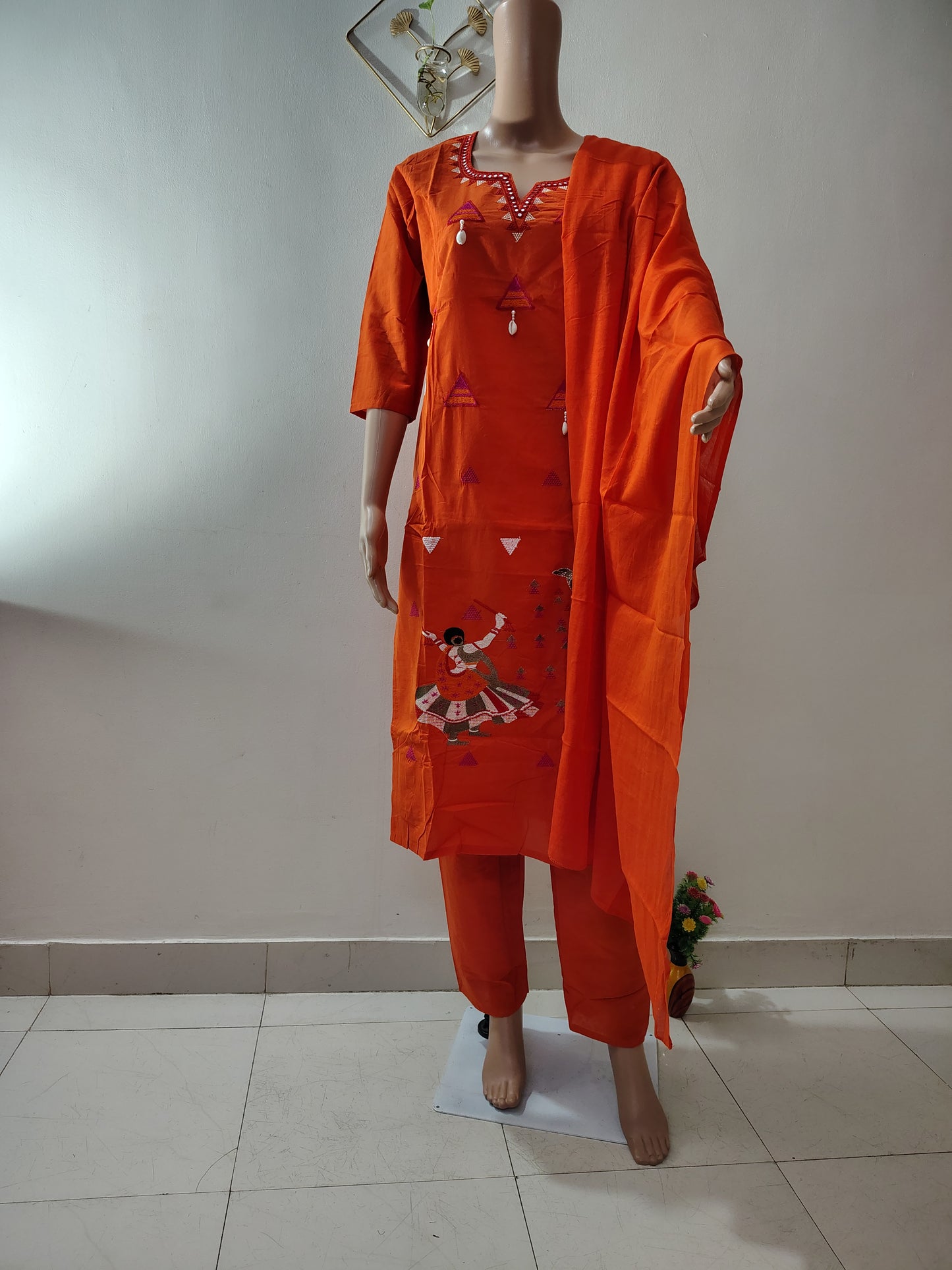 Embroidered Dupatta Set