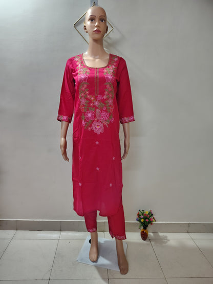 Rani Pink Embroidered Suit