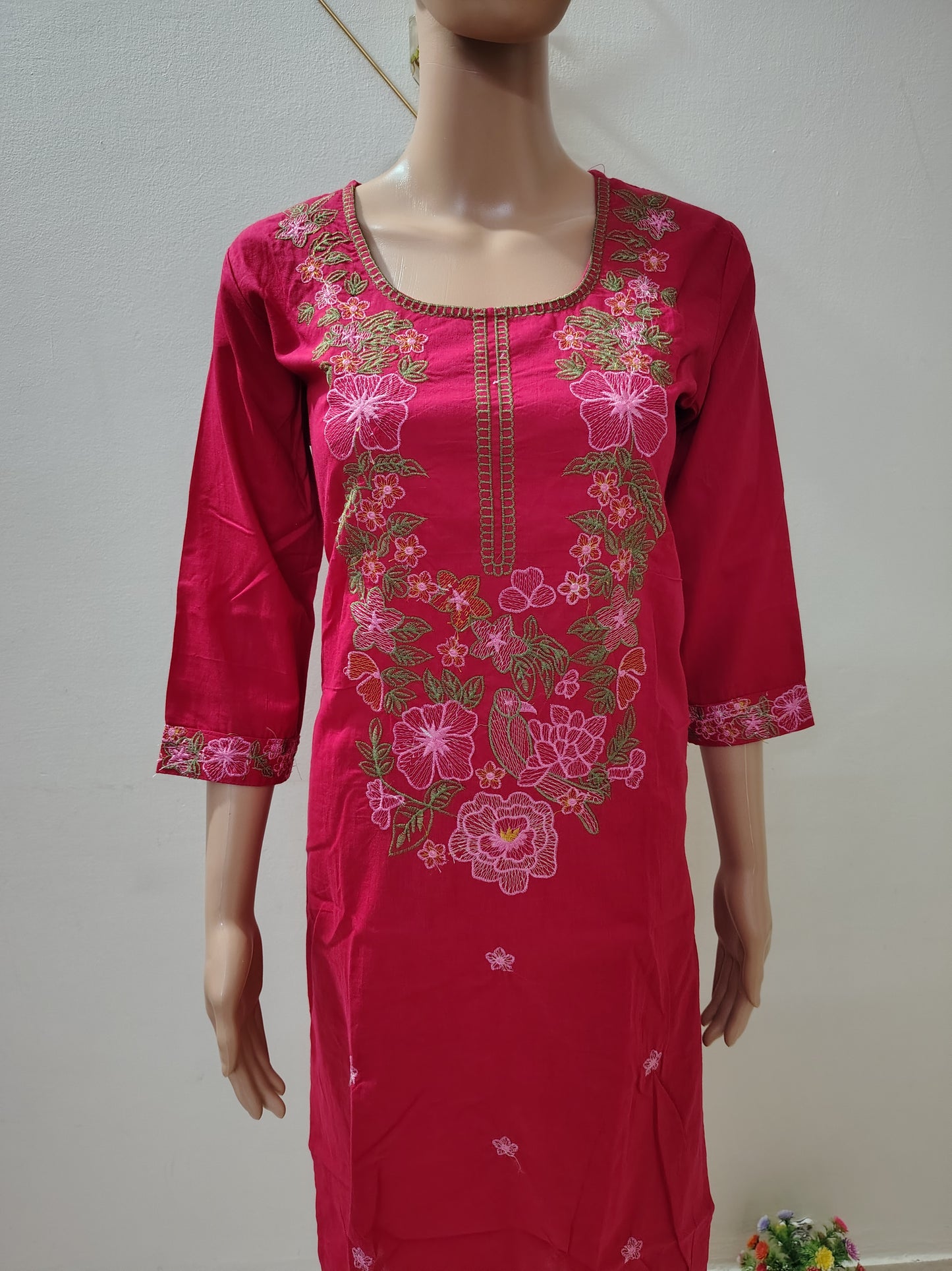 Rani Pink Embroidered Suit