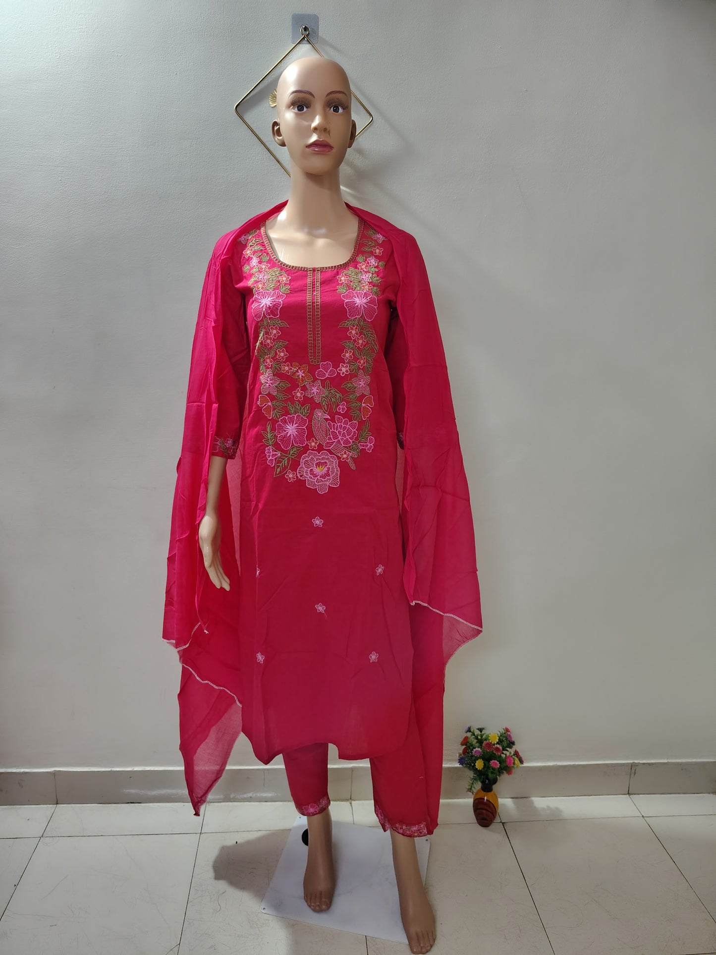 Rani Pink Embroidered Suit
