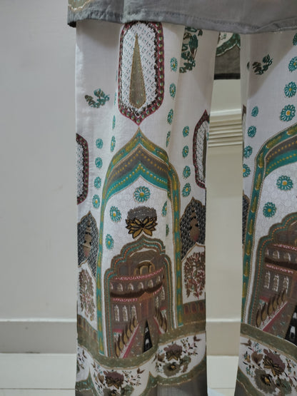 White Printed Co-Ord Kurta