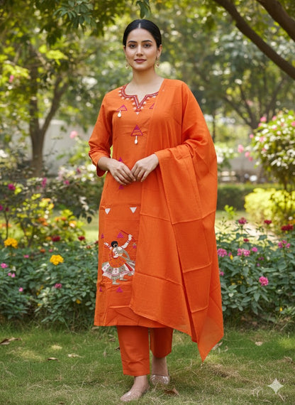 Embroidered Dupatta Set