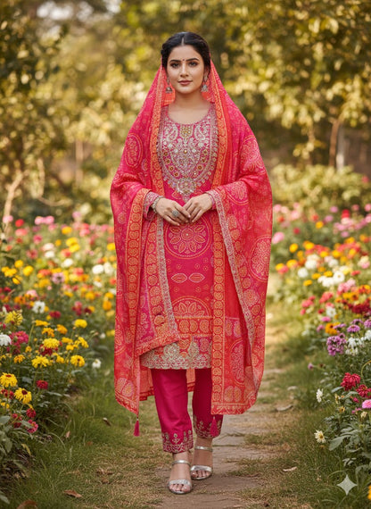 PURE CHINNON STRAIGHT  SUIT